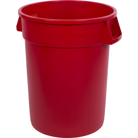 Bronco Round Waste Bin Trash Container 32 Gallon - RED