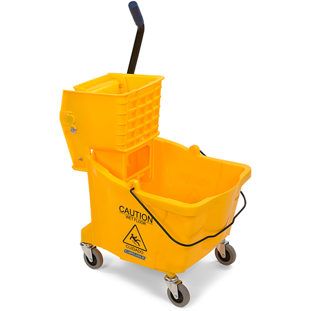 Flo-Pac Mop Bucket with Side Press Wringer 35 Quart -