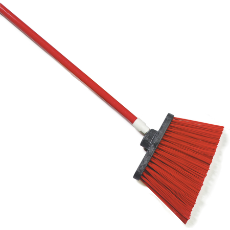 Angle Broom - 48&quot; Handle, UnflaggedBristles,polypro,Red