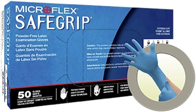 SafeGrip PF Latex Exam, 15 Mil (XL) 50/BX 10BX/CS