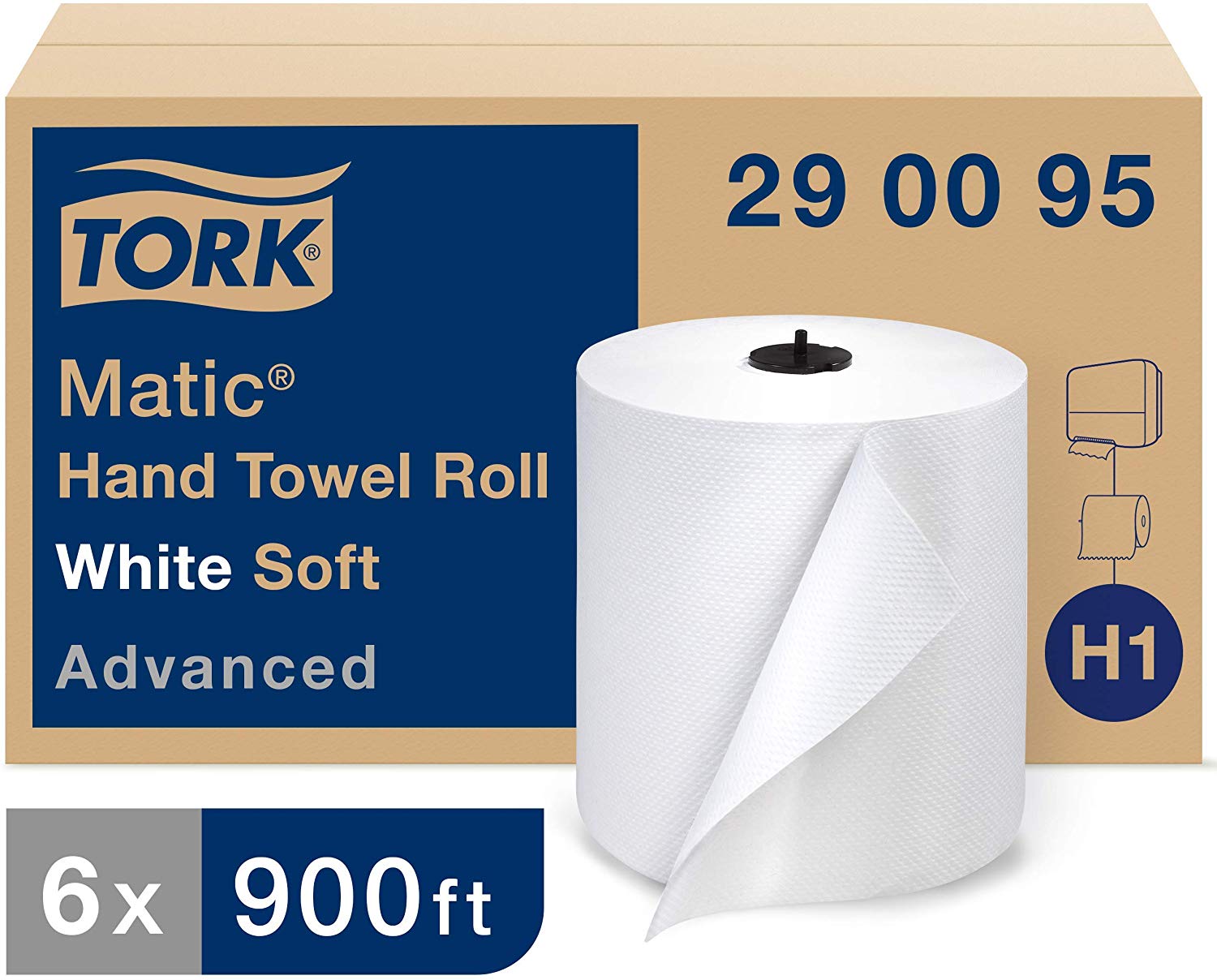 Advanced Soft Matic Paper Hand 
Towel Roll, 1-Ply, 7.7&quot; Width 
x 900&#39; Length, White (Case of 
6 Rolls) 55/PLT