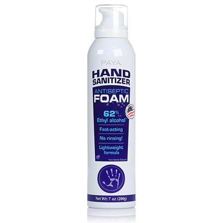 PAYA Hand Sanitizer, Aersol 
Antiseptic Foam, 62% Ethyl 
Alcohol, 7OZ 24BT/CS