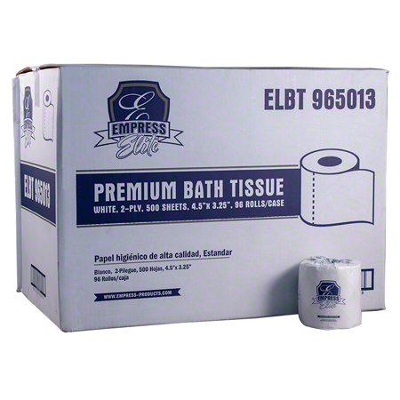 Empress Elite Premium White
Bath Tissue 4.5&quot; X 3.25&quot;,
2-Ply, 500 / Roll 96 / cs