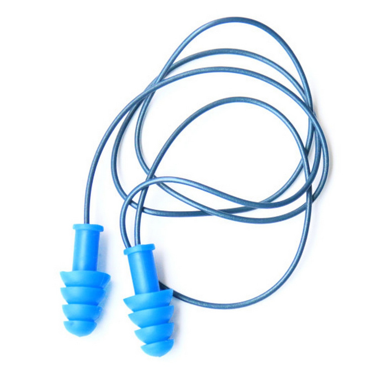 ENCORE BLUE METAL DETECTABLE 
REUSABLE TPR EAR PLUGS, BLUE 
PVC CORD, NRR 27 DB, 100 
PR/BOX