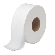 Toilet Tissue, JRT Jumbo Roll,
3.55&quot; X 1000&#39;, 2Ply, Virgin,
Septic Safe 12RL/CS