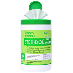 Steridol Wipes 160ct Canister
Hard Surface Disinfectant
Sold Per Canister 6/case-60/CS 
PLT