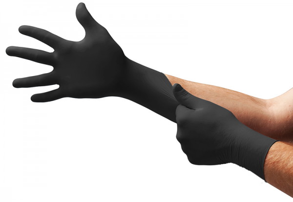 Nitrile, Black Exam Glove/ONYX, PF Textured, (L)