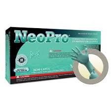 Chloroprene Exam Glove/NeoPro Powder Free, Green (S) 100/BX