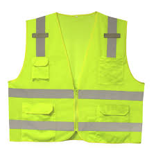 CLASS 2 SAFETY VEST, LIME, SOLID FRONT, MESH BACK, (L)