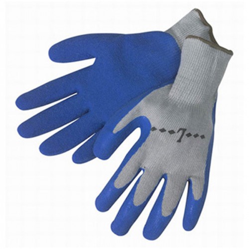 GAUGE GRAY POLY/COTTON SHELL, BLUE LATEX PALM COATING (L) 